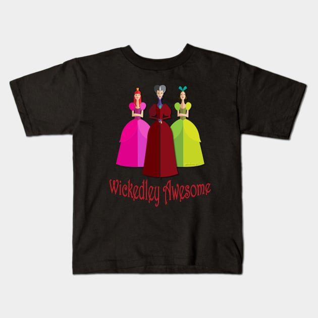 Wickedley Awesome Kids T-Shirt by amadeuxway